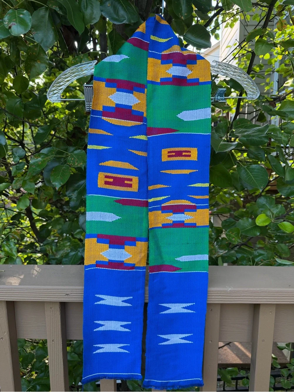 Handwoven Kente Cloth Graduation Stole